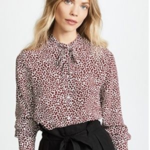 Anine Bing Holly Blouse in Hearts